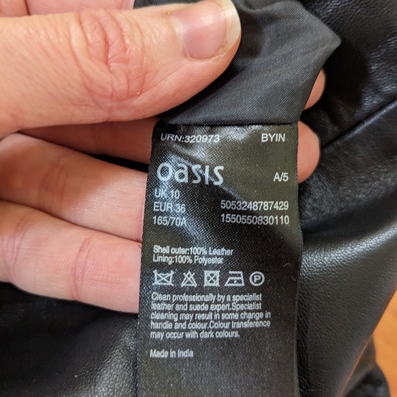 Oasis Leather skirt - Picture 2 of 7